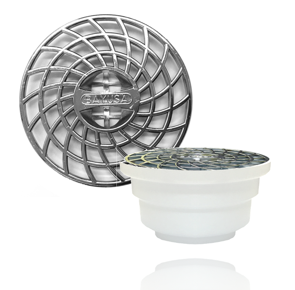 COLADERA UNIV. REJILLA TORBELLINO CROMADA BAYUSA