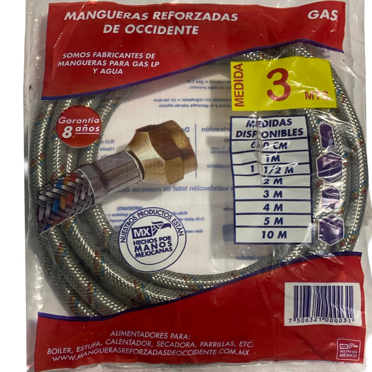 MANGUERA DE GAS 3 M