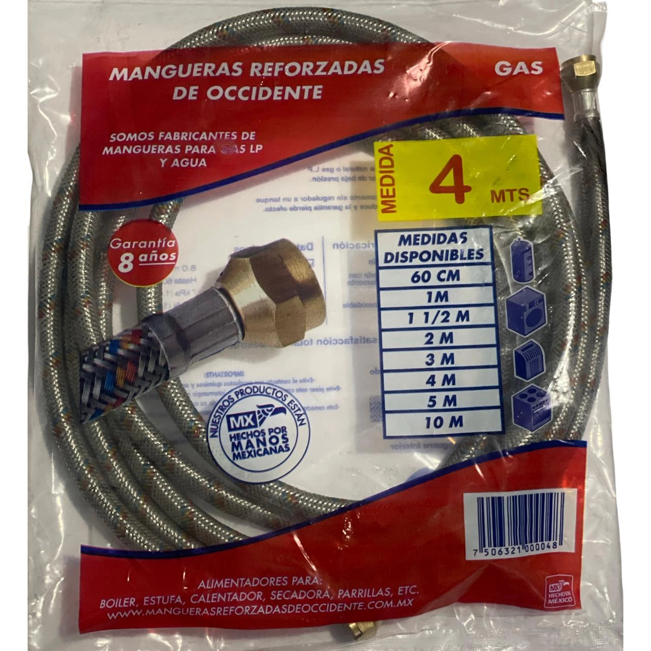 MANGUERA DE GAS 4 M