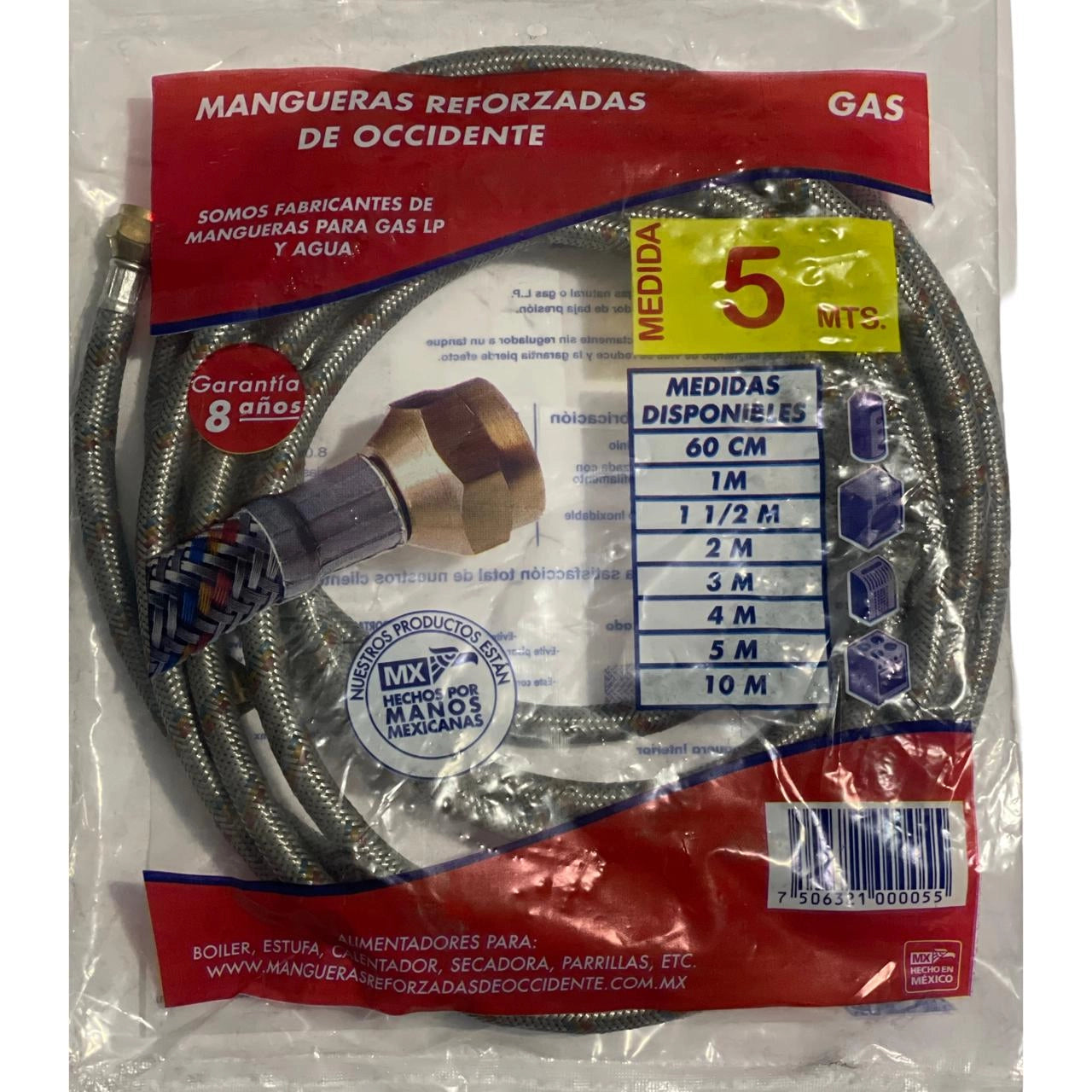 MANGUERA DE GAS 5 M