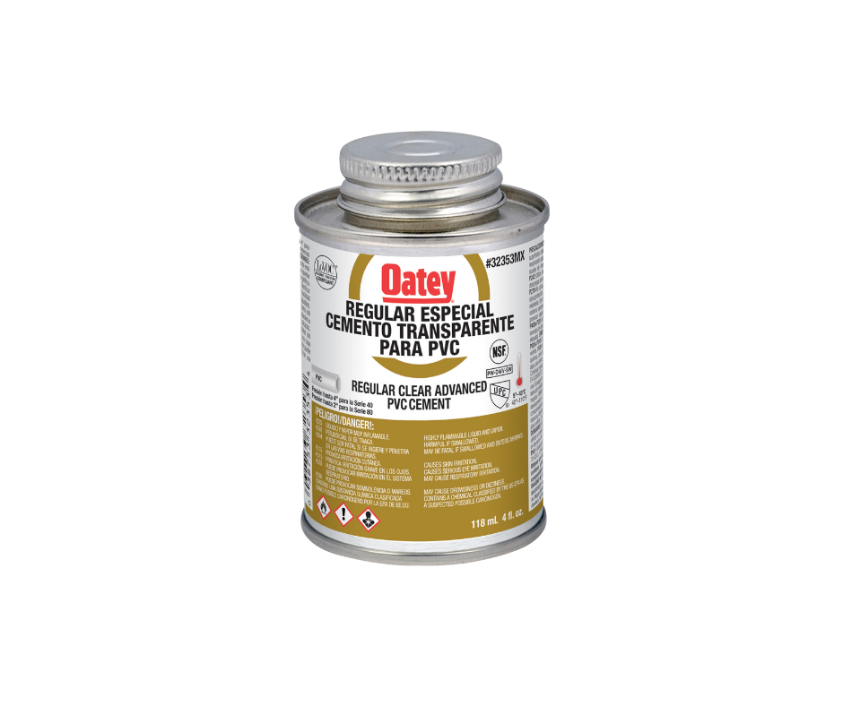 OATEY CEMENTO DORADO TRANSPARENTE PARA PVC 118 ML