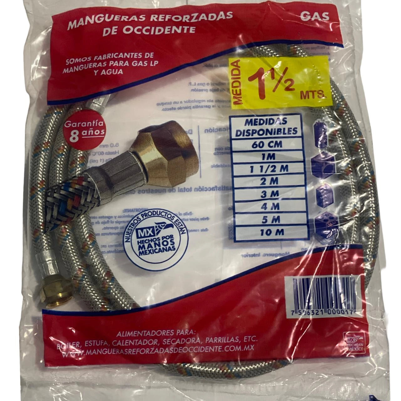 MANGUERA DE GAS 1.5 M