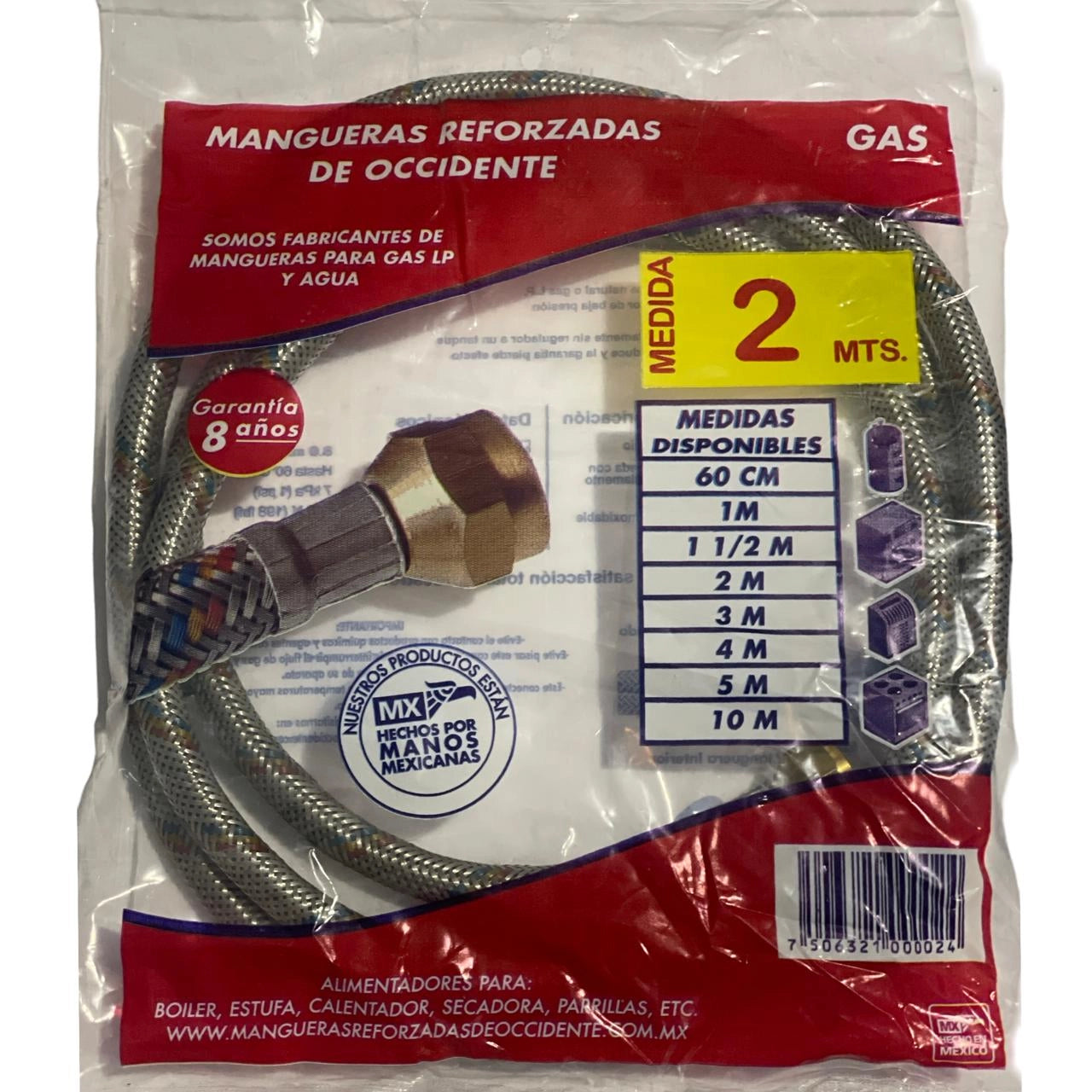 MANGUERA DE GAS 2 M