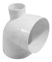 CODO CON SALIDA TRASERA PVC SANITARIA 4" X 90
