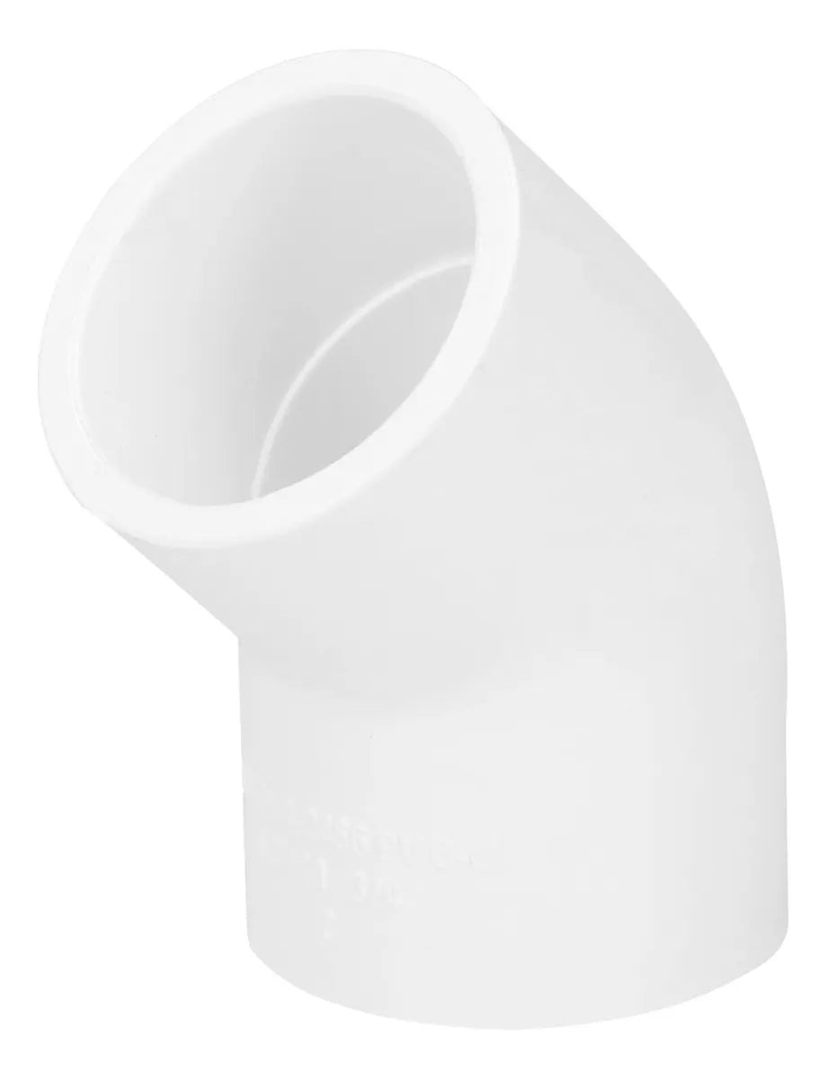 CODO PVC HIDRÁULICO 45 GRADOS CED 40 1/2"
