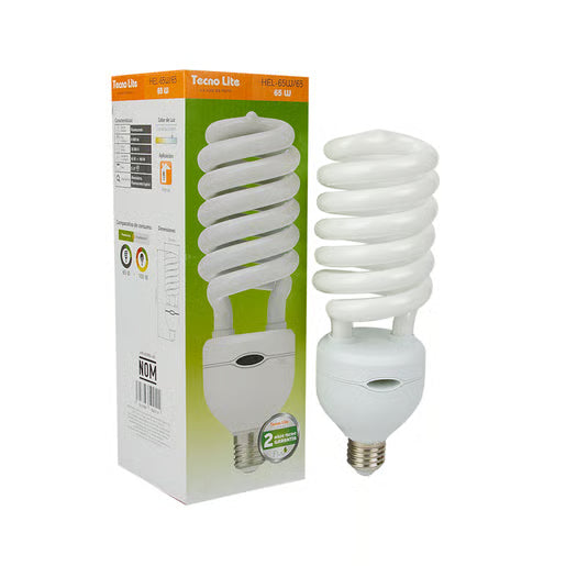 FOCO ESPIRAL 65 W COLOR BLANCO TECNOLITE